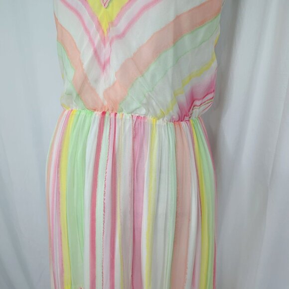 Ramy Brook Dress Small Striped Hi Lo Pink Sleeveless NWT - Picture 4 of 12